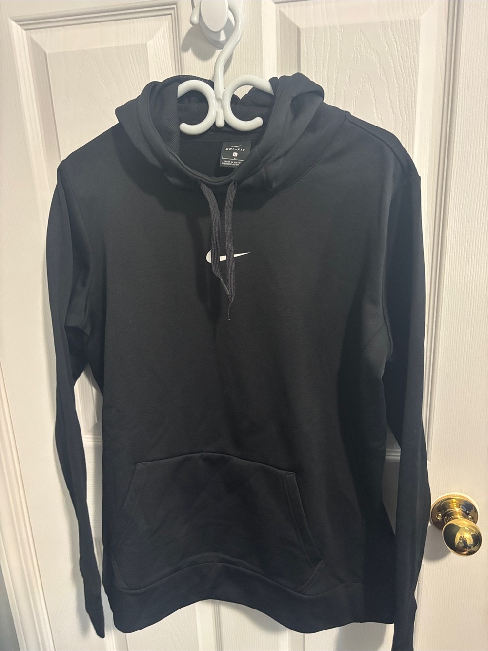 Nike Black Pullover Hoodie with White Swoosh